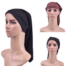 Long Hair Sock Cap Sleep Hats Wrap Night Cap Hair Care Bonnet Nightcap for Women Men Unisex Cap Bonnet De Nuit  Black 2024 - buy cheap
