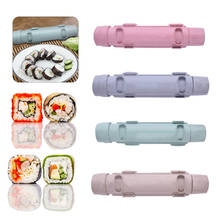 Gadget de cozinha sushi fabricante rolo japonês arroz molde sushi bazuca vegetal carne ferramenta de rolamento diy sushi que faz a máquina 5 cores 2024 - compre barato