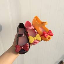 CopyMN043-zapatos de princesa para niña, zapatillas pequeñas de gelatina con lazo, brillantes, para la playa, 2021 2024 - compra barato