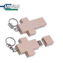 Memoria USB 2,0 de madera, pendrive de madera roja de bambú, 4gb, 8gb, 16gb, 32gb, 64gb, para regalo 2024 - compra barato