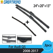 LHD RHD Wiper Front Rear Wiper Blades Set For Audi Q5 2008-2016 2017 Windshield Windscreen Window 24"+20"+13" 2024 - buy cheap