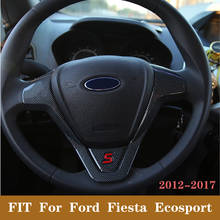 Adesivos para guarnição de volante, abs, lantejoulas, para ford ecosport 2013 -2016, novo fiesta 2012-2016, acessórios automotivos 2024 - compre barato