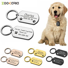 Etiquetas de identificación personalizadas para perro y gato, colgante para Collar de cachorro, con grabado de nombre, accesorios para mascotas 2024 - compra barato