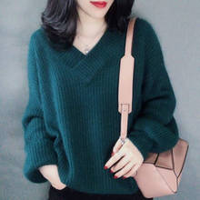 Suéteres con cuello en V para mujer, suéter suelto, Primavera 2024 - compra barato