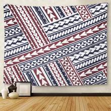 Tapeçaria étnica da polinésia, tapeçaria azul curvada para pendurar na parede da sala, quarto, dormitório 50x60 2024 - compre barato