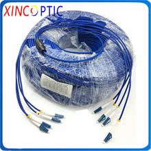 Chaqueta de PVC azul SM G652D de 4 núcleos, 4,0mm LC/UPC-LC/UPC 50/100/200/250/300M, Cable de conexión de fibra óptica blindada de modo único 2024 - compra barato