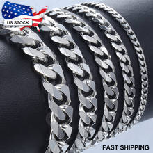 Bracelete masculino feminino pulseira de aço inoxidável para homem feminino curb cubana link correntes preto ouro prata cor 3/5/7/9/11mm lkbb9 2024 - compre barato