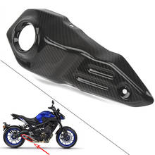 Carbon Fiber For Yamaha MT09 MT-09 2017-2020 Exhaust Muffler Pipe Heat Shield Guard Cover Protector Fairing  Product Accessories 2024 - buy cheap