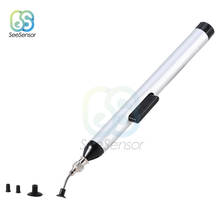 IC SMD Vacuum Sucking Suction Pen Remover Sucker Pump IC SMD Tweezer Pick Up Tool Solder Desoldering with 3 Suction Headers 2024 - купить недорого