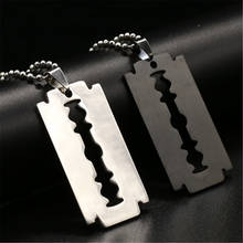 Blade Necklaces Stainless Steel Fashion Long Vintage Black Men Necklaces Pendant Necklaces For Women Female Male Jewelry 2024 - buy cheap
