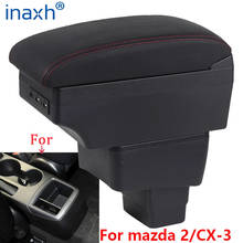 For mazda CX-3 Armrest Retrofit For mazda 2 skyactiv version cx3 CX-3 Car Armrest Storage box car accessories Charging with USB 2024 - buy cheap