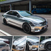 50x300cm Car Vinyl Wrap Chrome Mirror Silver Self Adhesive DIY Decals Decoration Air Release 2024 - buy cheap