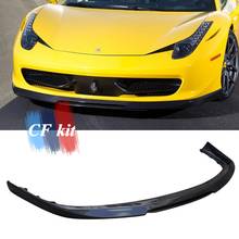 CF Kit Carbon Fiber Front Bumper Lip Spoiler Splitters for Ferrari 458 Car Styling 2024 - buy cheap