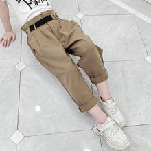 All-Match Casual Pants Spring New Girl'S Harem Pants Fashion Solid Color Loose Trousers Sweet  High Waist Pants 4-12Y Kids Pants 2024 - buy cheap