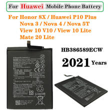 Batería 2021 HB386589ECW para teléfono móvil Huawei P10 plus,Mate 20 Lite,Honor 8X 20 20S,honor Play View 10,Nova 3 4 5T 2024 - compra barato