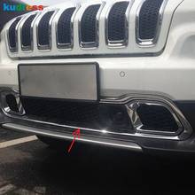 For Jeep Cherokee 2014 2015 2016 2017 2018 Chrome Front Center Grille Racing Bumper Protector Cover Trim Car Styling Accessories 2024 - buy cheap