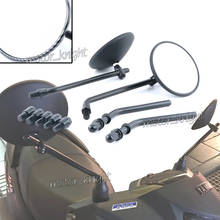 Universal Motorcycle Round Rearview Mirror Side Mirror Accessories For TRIUMPH BONNEVILLE T100 T900 T120 MOTO GUZZI V9 V7 V85 2024 - buy cheap