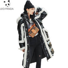 2019 winter new down jacket Korean fashion hooded white duck down bright down jacket female long thick warm coat 2024 - buy cheap