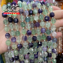 Facetado natural verde roxo fluorite pedra contas solto espaçador contas para fazer jóias diy pulseiras acessórios 8mm 15 polegadas 2024 - compre barato