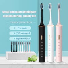 Sonic Electric Toothbrush IPX7 Waterproof Smart Quick Charge 5 Modes For Adults Cleaning Teeth Rechargeable Replacement Heads 2024 - buy cheap