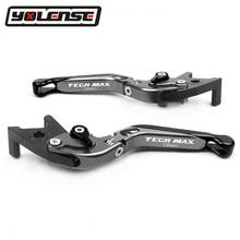 Palancas de embrague de freno plegables CNC de alta calidad para motocicleta, ajustables para YAMAHA Tmax Tech Max TMAX 560 t-max TMAX560 2019 2020 2024 - compra barato