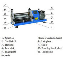 Máquina de pegamento automática, rodillo aplicador para papel, cuero, madera, 40cm 2024 - compra barato