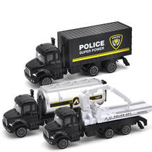 30 Kinds Police Rescue Truck Models 1:64 Scale Alloy Diecasts Toys Vehicles Trailer Flatbed Car for Boys Educational Gifts Y055 2024 - buy cheap
