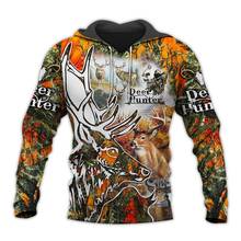 Deer hunter 3d impresso homem hoodies/moletom harajuku moda com capuz manga longa pullovers unisex streetwear YY-199 2024 - compre barato