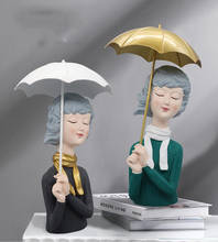 European Umbrella Character Girl Resin Ornaments Home Livingroom Table Sculpture Crafts Bedroom Desktop Accessories Decoration 2024 - buy cheap