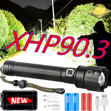 Xhp90,3 xhp70.2 lanterna led mais poderosa, lanterna 18650 26650 usb para caça, lâmpada de mão recarregável usb 2024 - compre barato