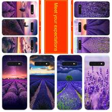 Чехол для телефона Samsung Galaxy S21, S20, S11, S10, S9, S8 Plus, чехол S7 Edge Lite Fe, ультралавандовый, фиолетовый, с цветами 2024 - купить недорого