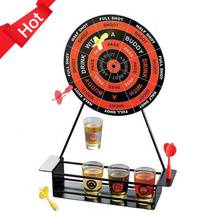 Minijuego para beber dardos, juegos de fiesta, ruleta, Bar, con 4 vasos de cristal y 1 estante para objetivo, regalos novedosos, gran oferta 2024 - compra barato