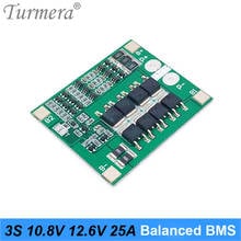 Turmera 3s 12v 25a bms bateria de lítio placa protegida para 3s 10.8v 12.6v chave de fenda bateria e fonte de alimentação ininterrupta 12v 2024 - compre barato