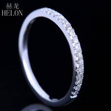 HELON-Anillo de plata esterlina 925 para mujer, accesorio de circonia cúbica 100% auténtica, grado AAA, anillo de aniversario de boda, joyería fina a la moda 2024 - compra barato