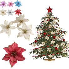 2021 novo artificial flores feliz natal ornamentos decorações da árvore de natal diy para casa ano novo festa de casamento decoração 2024 - compre barato