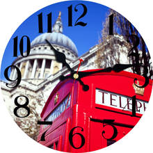 Reloj de pared de diseño de buzón de correo rojo de palacio WONZOM para decoración del hogar, reloj de pared grande de Arte de pared, sin sonido, decoración creativa 2024 - compra barato