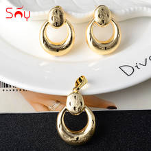 Sunny Jewelry 2021 New Fashion Copper Jewelry Sets For Women Earrings Pendent Large Style For Wedding Party Gifts Trendy Sets 2024 - buy cheap