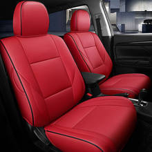 Personalizado assento de carro cobre couro para mitsubishi outlander carro tampas de assento para carros produtos automóveis acessórios do carro estilo 2024 - compre barato
