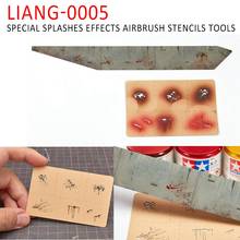 LIANG-0005 Special Splashes Effects Airbrush Stencils Tools for 1/35 1/48 Model 2024 - buy cheap