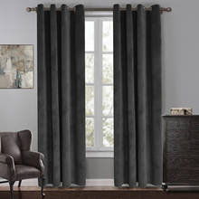 Luxury Gray Velvet Curtains for Living Room Bedroom Window Treatment Curtains Drapes Home Decor Customization 2024 - compre barato