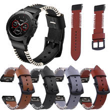 The New Leather Wristband for Garmin Fenix 6 6X Pro 5 5X Plus 935 945 S60 3HR MK1 Quick installation sports accessories Bracelet 2024 - buy cheap