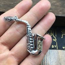 BOCAI-colgante de plata s925 auténtica para hombre y mujer, Saxofón creativo, cadena de moda rock 2024 - compra barato
