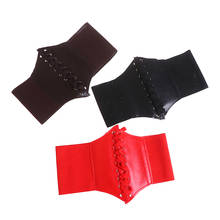 2020 Women Charm Wide Corset Waistband Leather Band Elastic Stretch Cinch Waist Belt limming Body Belts for Women 2024 - buy cheap