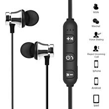 Magnetic Wireless Earphones Bluetooth Sports Earbuds Attraction Headset Stereo Headphones Bass In-Ear with Mic for Phone 2024 - buy cheap