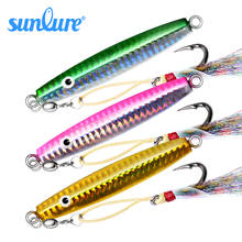 Sunlure-señuelo de pesca de Metal, cebo duro Artificial Wobbler, plantilla de pesca de 60G/9,3 CM, cuchillo de Paillette, 3 colores, nuevo, 1 unidad 2024 - compra barato