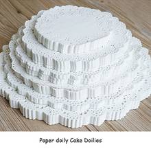 100pcs/set Vintage Napkin Hollowed Lace Paper Doilies Cake Holder Crafts Paper  for Wedding Decoration Birthday Party Supplies 2024 - buy cheap