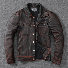 Genuine Leather Jacket Men Spring 2021 Vintage Cowhide Coat Plus Size Leather Jackets Man 5xl Chaqueta De Los Hombres Pph3937 2024 - buy cheap