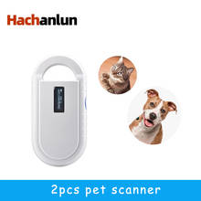Lector de identificación de mascotas ISO11784/5 FDX-B, transpondedor de Chip, USB, RFID, escáner de Microchip portátil para perro, gato, caballo, 2 unids/set/juego 2024 - compra barato