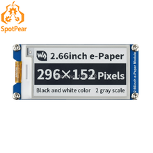 Raspberri pi 2.66 polegadas módulo de exibição e-ink de papel eletrônico, preto/branco, 296x152 2024 - compre barato