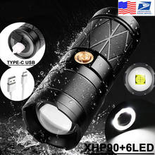 Zk20 dropshipping xhp90 usb recarregável led lanterna 5 modo zoom saída tocha built-in 2200 tipo de bateria-c cauda luz de trabalho 2024 - compre barato